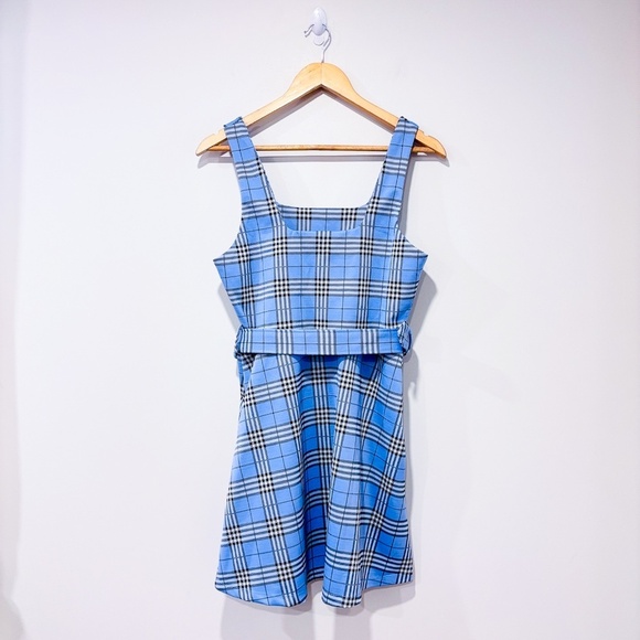 LOVE TREE Plaid Blue Dress - Picture 2 of 7